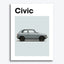 Honda Civic Eerste Generatie Auto Poster
