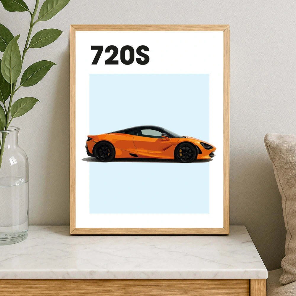 McLaren 720S Car Poster