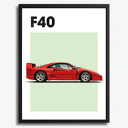 Ferrari F40 Auto Poster
