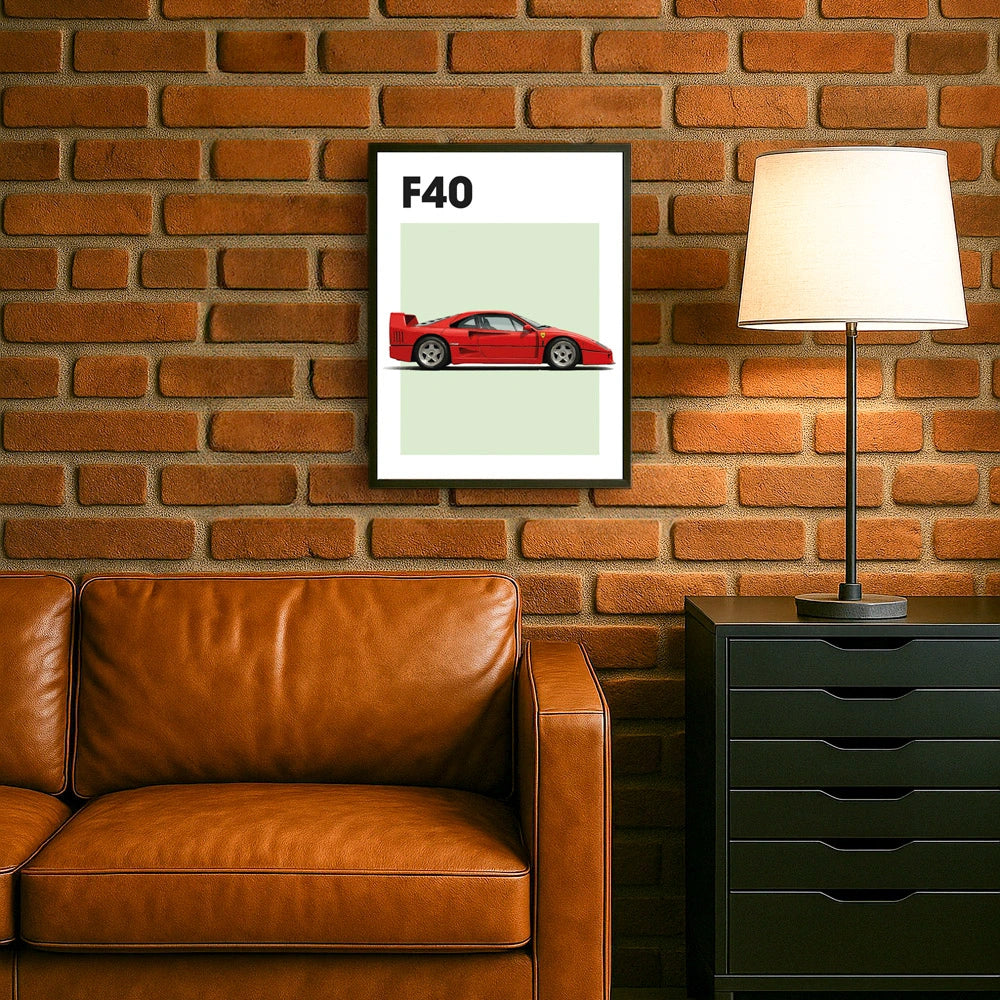 Ferrari F40 Car Poster