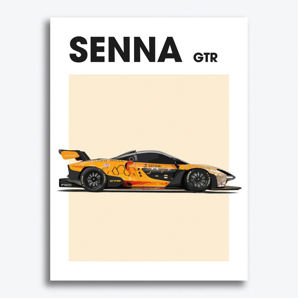 Senna GTR Auto Poster