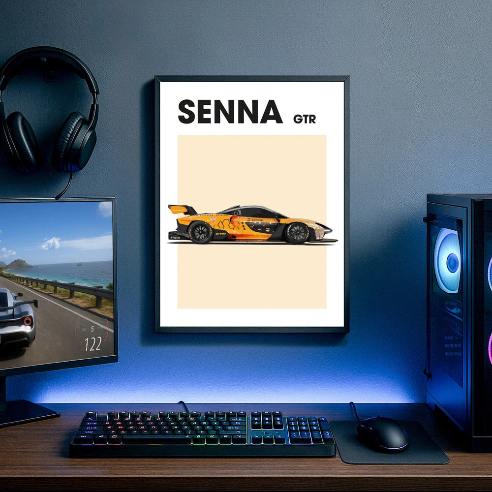 Senna GTR Auto Poster