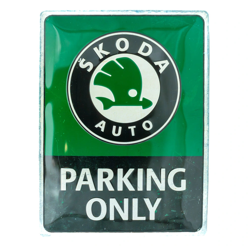 Metalen wandbord Skoda Parking Only 30x40cm | Nostalgic-Art