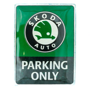 Metallschild Skoda Parking Only 30x40cm | Nostalgic-Art