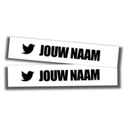 Custom Twitter Car tag sticker 2x