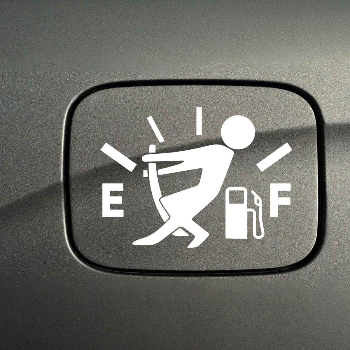 Empty tank figure sticker 