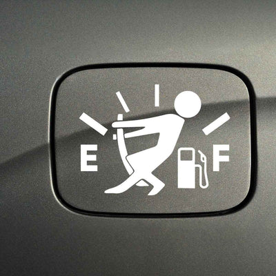 Empty tank figure sticker 