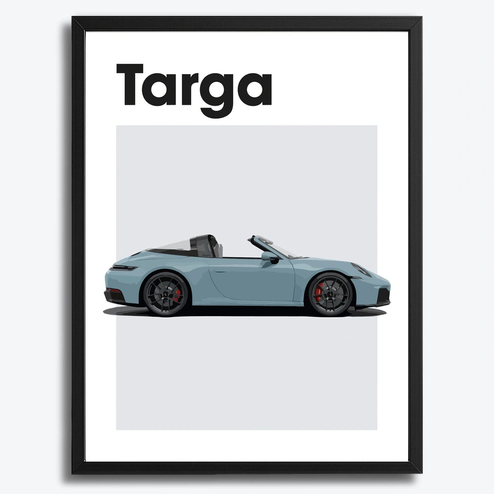 Porsche 911 Targa Auto Poster