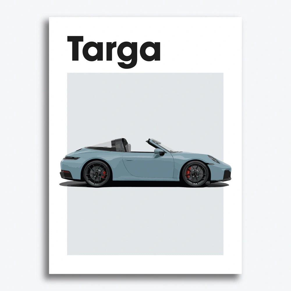 Porsche 911 Targa Auto Poster