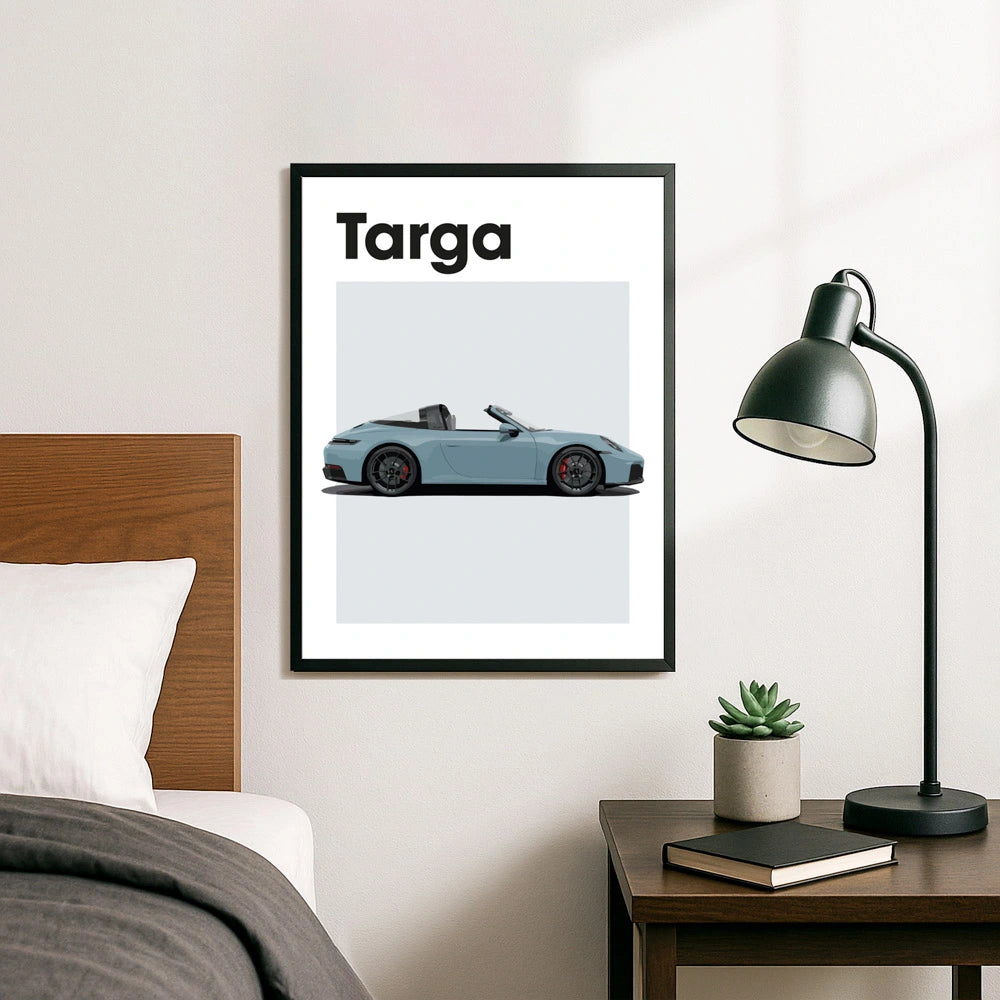 Porsche 911 Targa Auto Poster