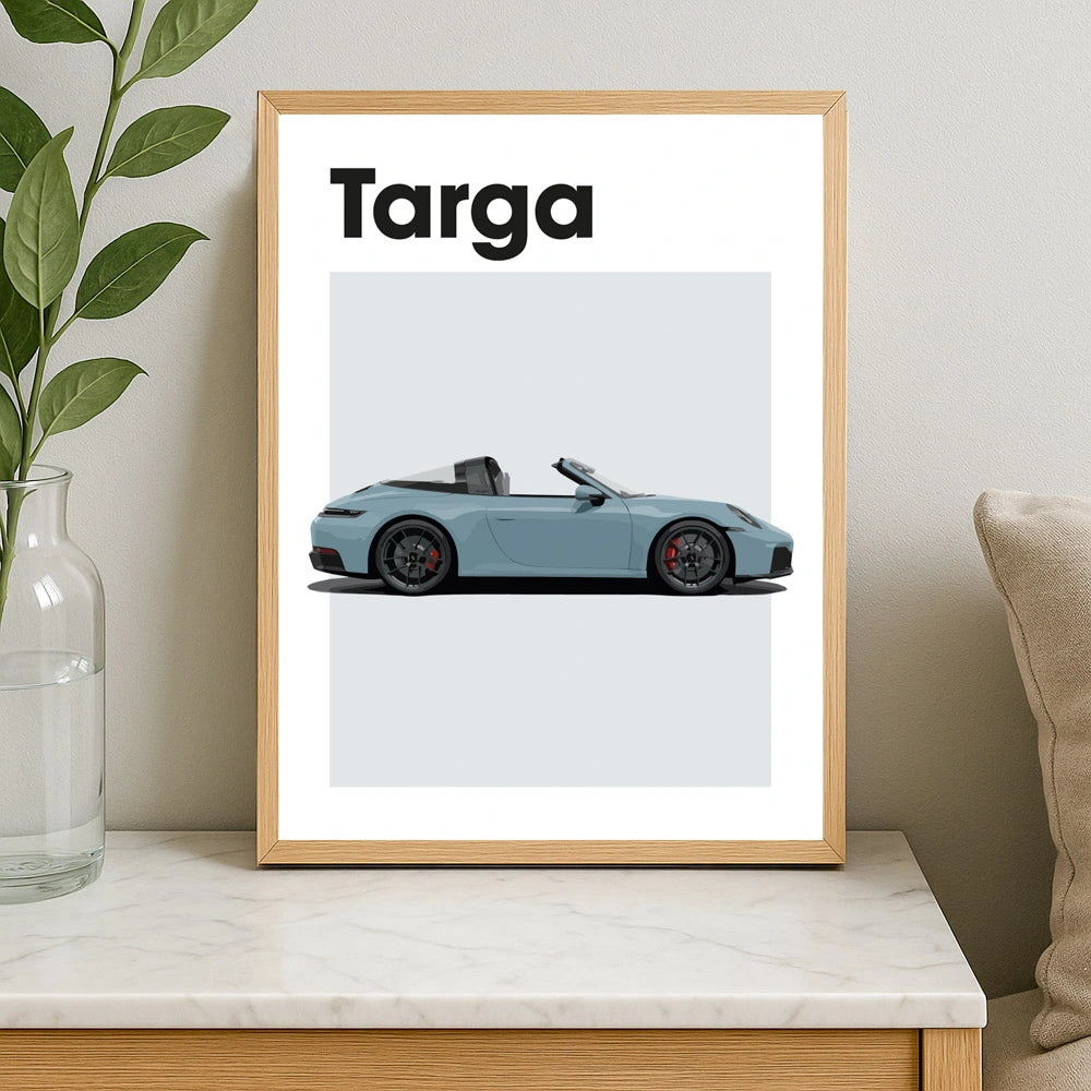 Porsche 911 Targa Auto Poster