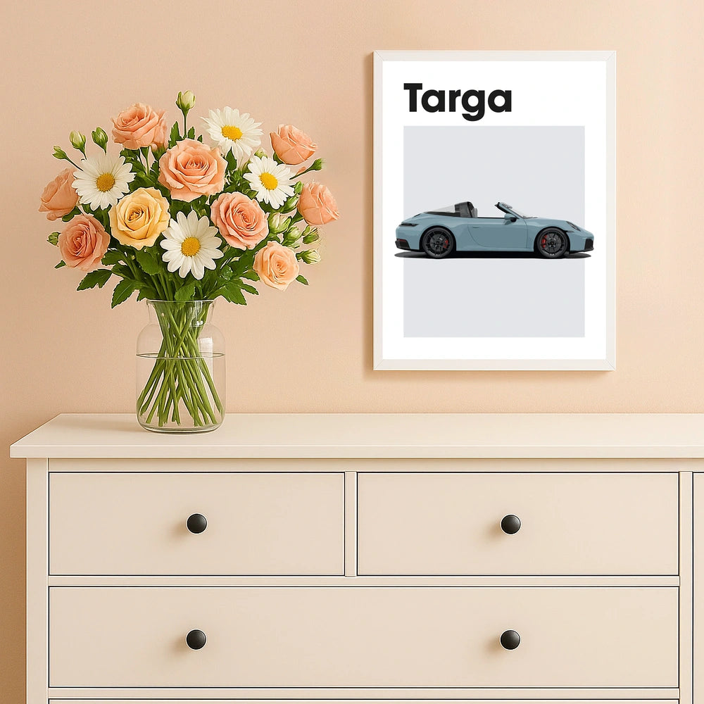 Porsche 911 Targa Auto Poster