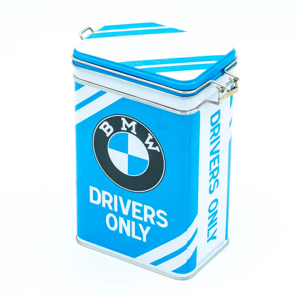 Tinnen blik BMW Drivers Only met klipsluiting | Nostalgic-Art