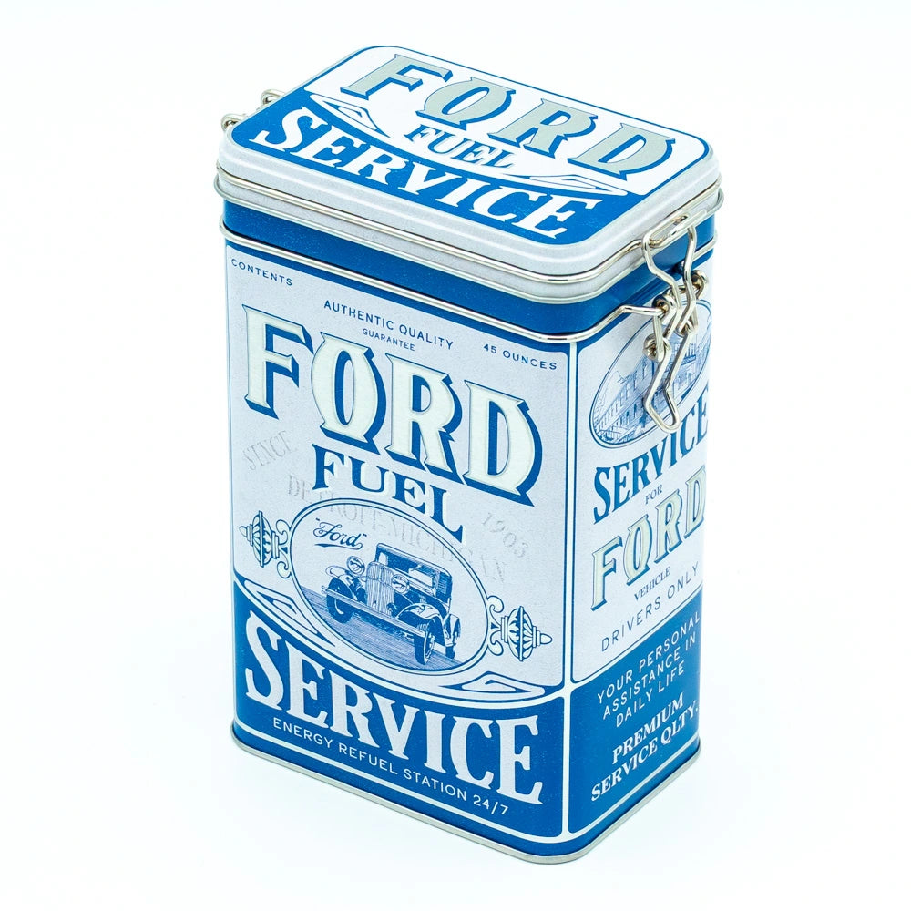 Tinnen blik Ford Fuel Service met klipsluiting | Nostalgic-Art