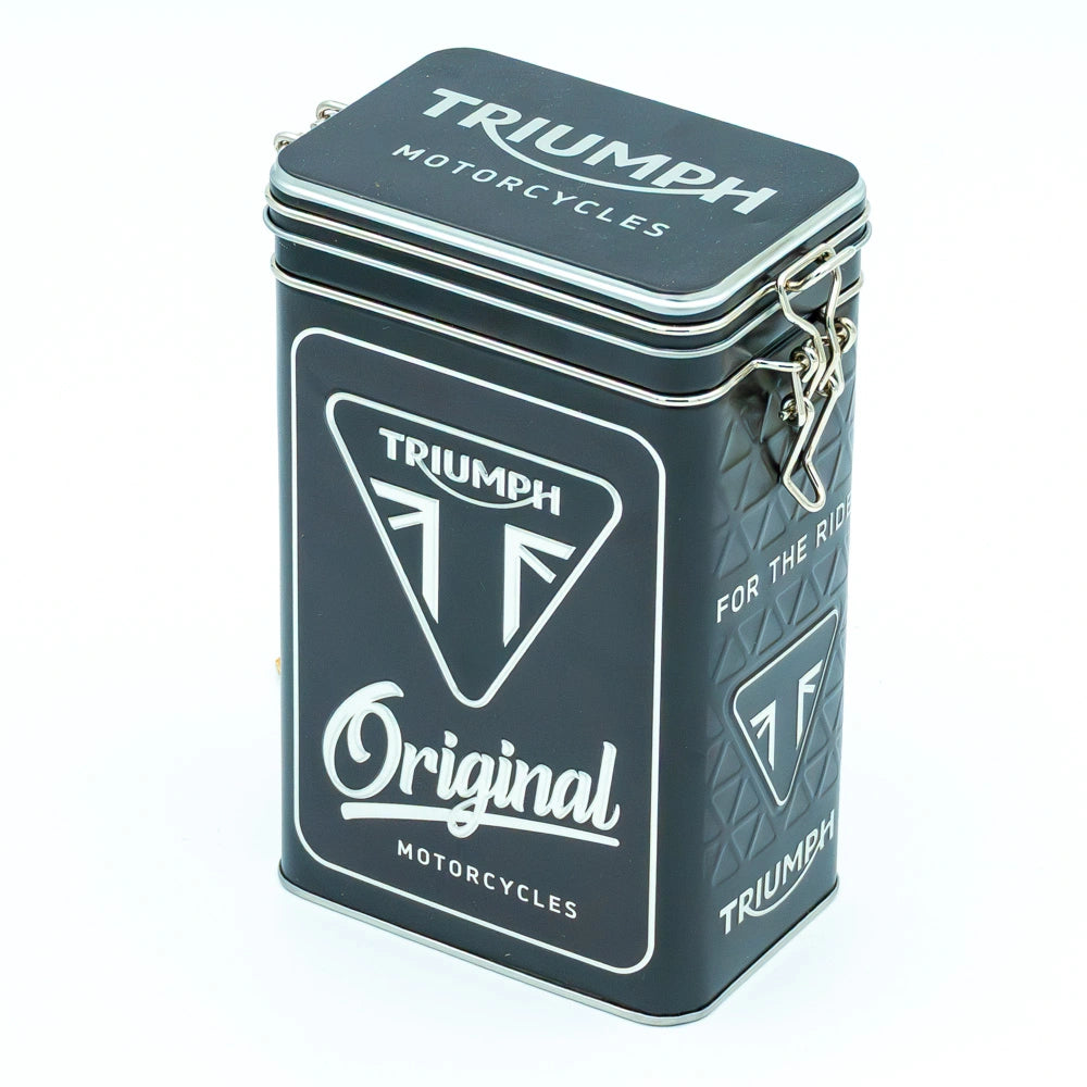 Tinnen blik Triumph Original Motorcycles met klipsluiting | Nostalgic-Art