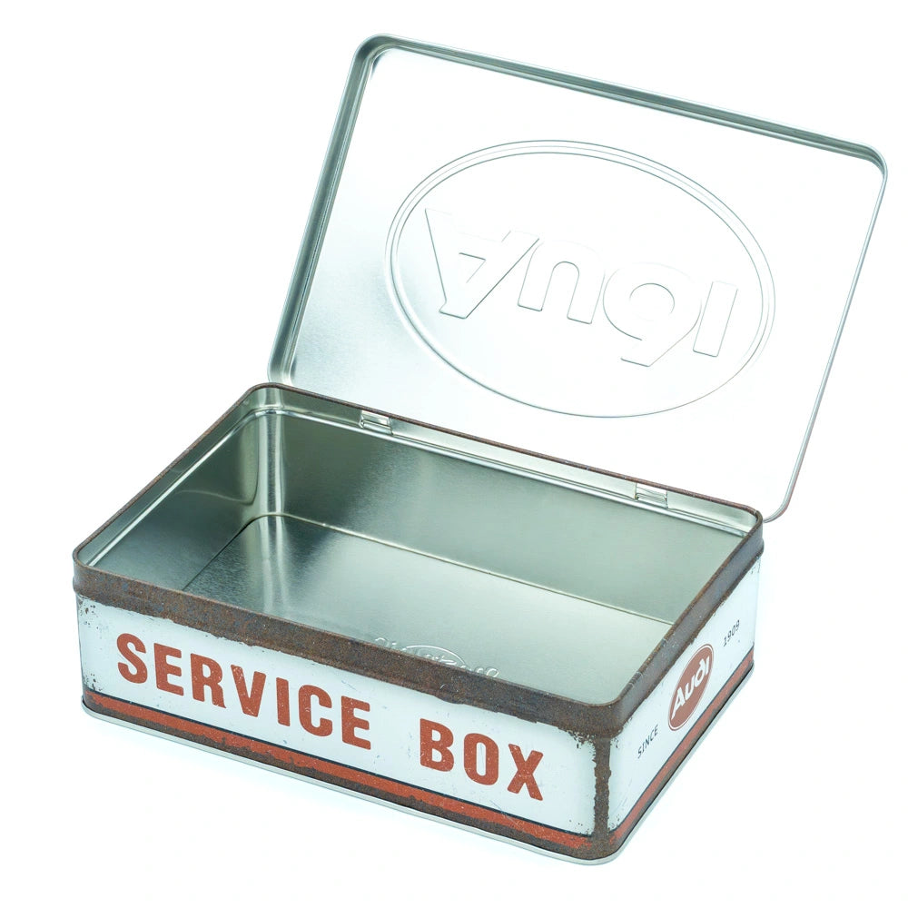 Tinnen Blik Audi Service Box Plat | Nostalgic-Art
