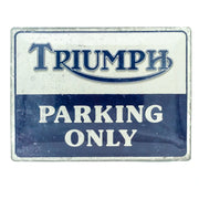 Metallwandschild Triumph Parking Only 30x40cm | Nostalgic-Art