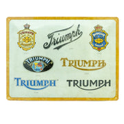 Metallschild Triumph Logo Evolution 30x40cm | Nostalgic-Art