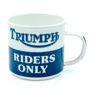 Emaille mok Triumph riders only | Nostalgic-Art