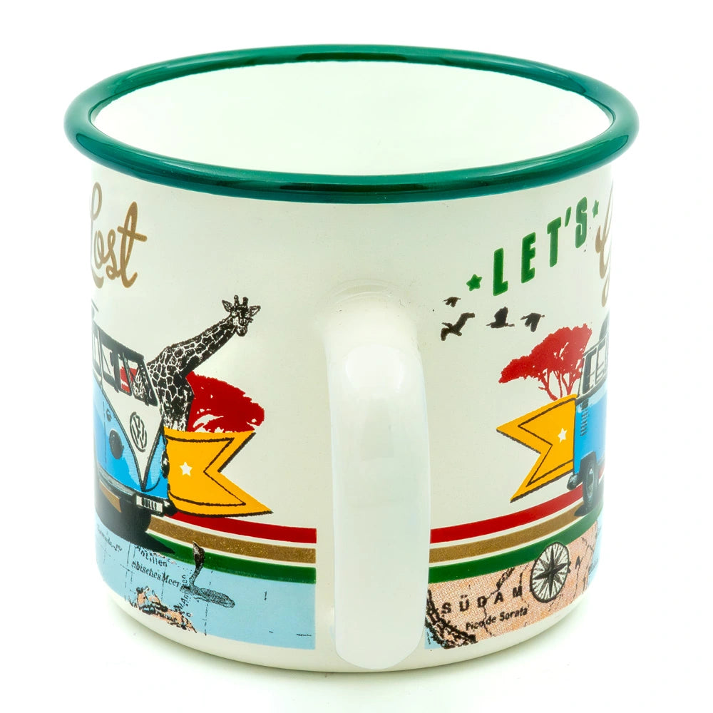 Emaille beker VW Bulli let's get lost | Nostalgic-Art