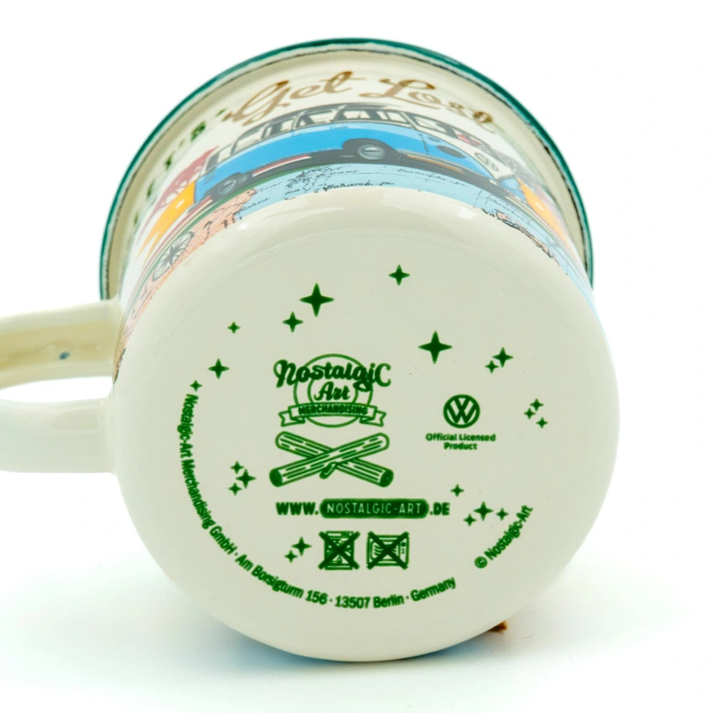Emaille beker VW Bulli let's get lost | Nostalgic-Art