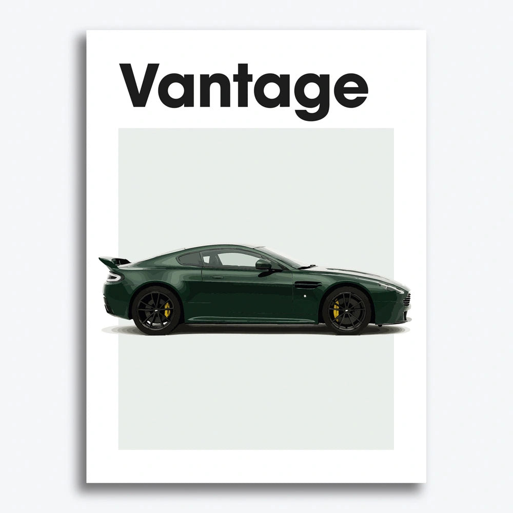 Aston Martin Vantage Car Poster