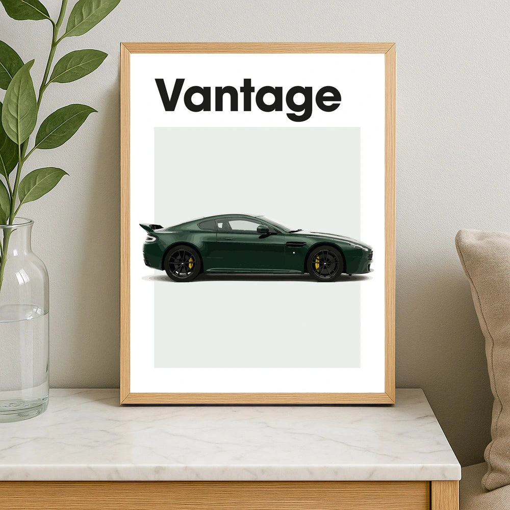 Aston Martin Vantage Car Poster