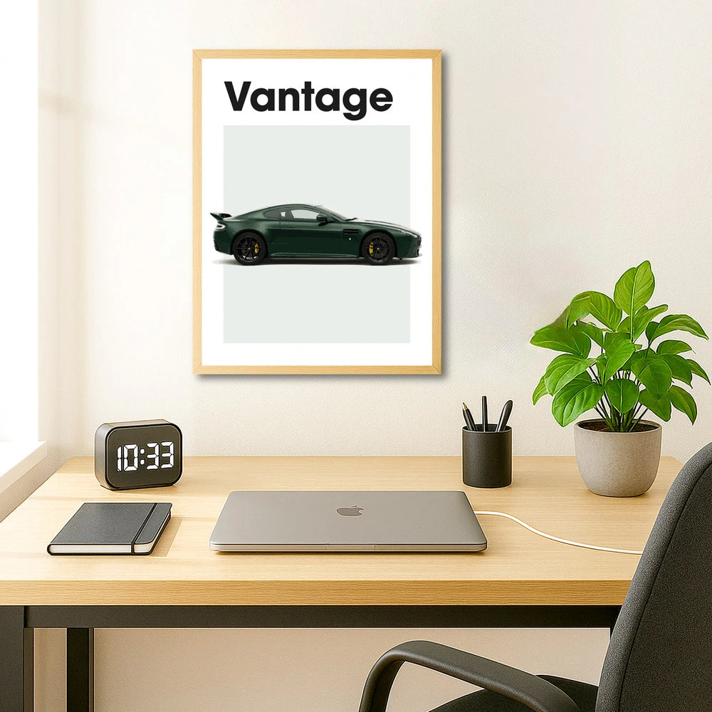 Aston Martin Vantage Car Poster