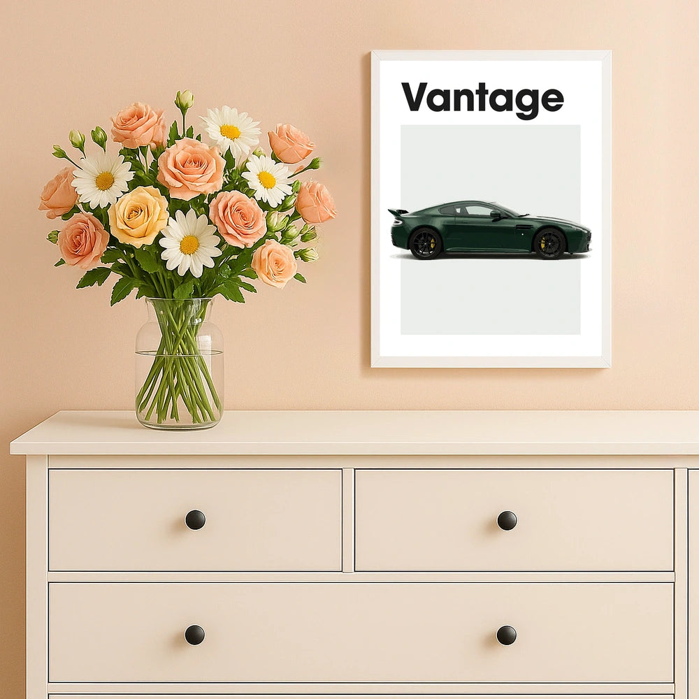 Aston Martin Vantage Car Poster
