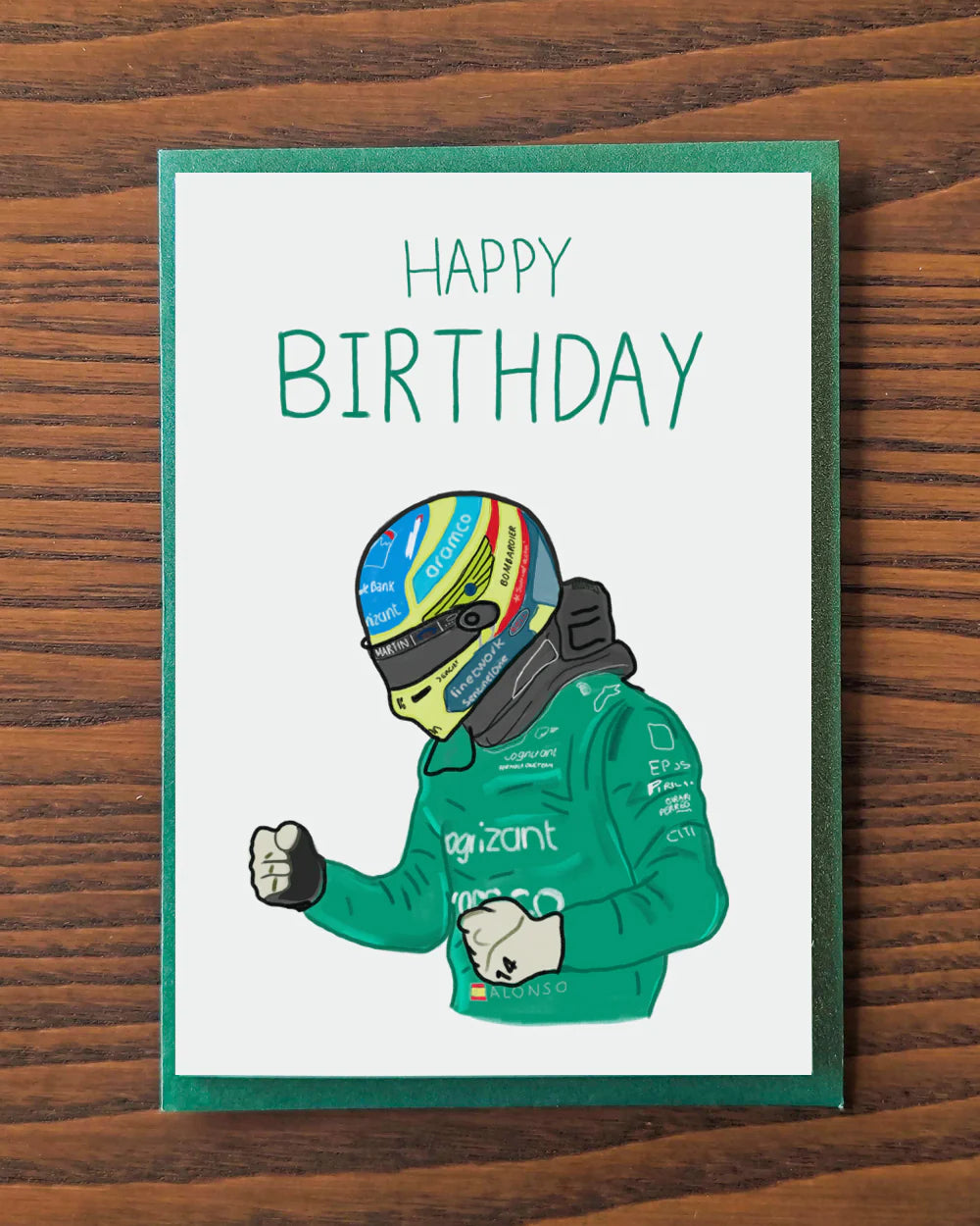 Verjaardagskaart Fernando Alonso 10x15cm | CardWonders