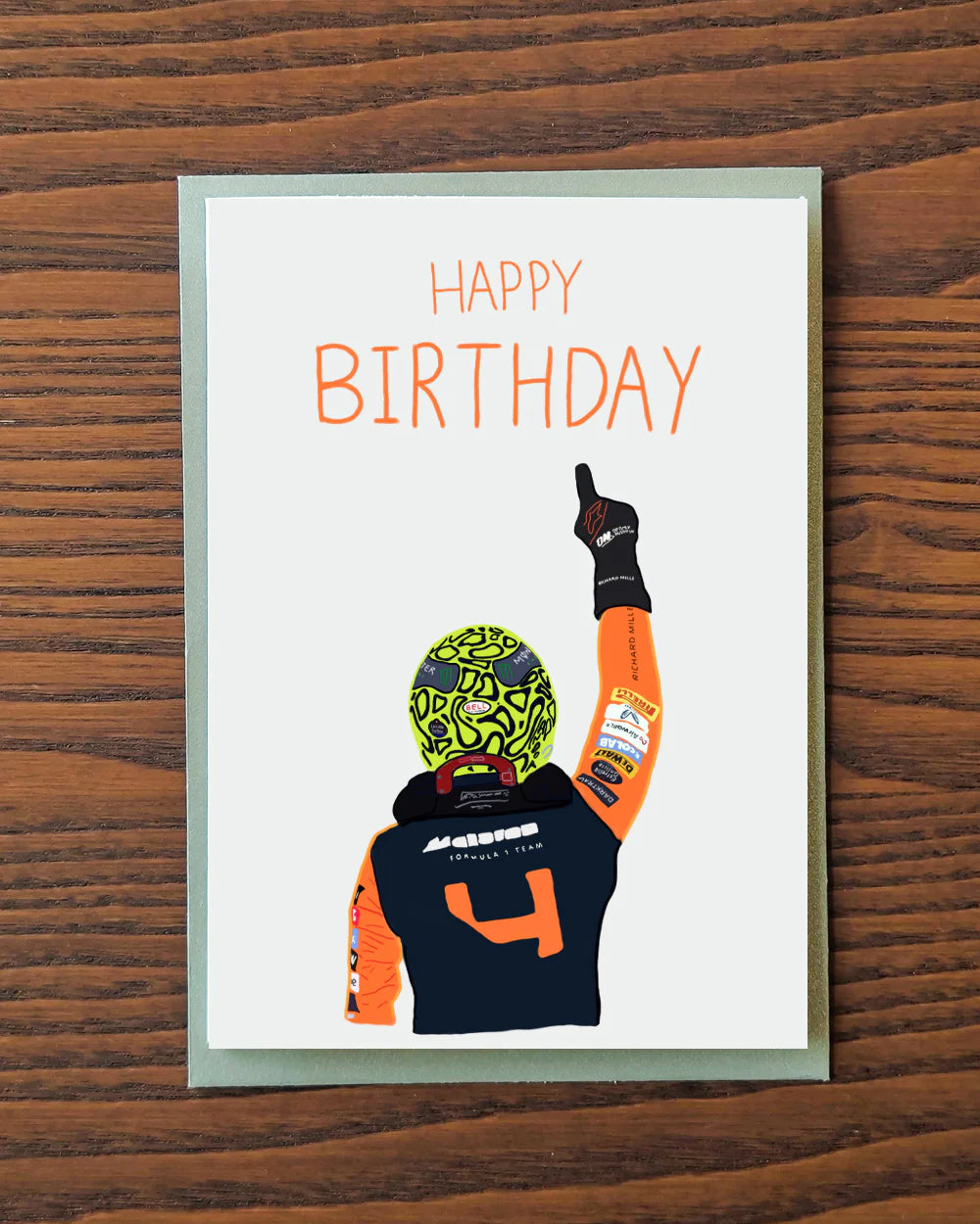 Verjaardagskaart Lando Norris 10x15cm | CardWonders
