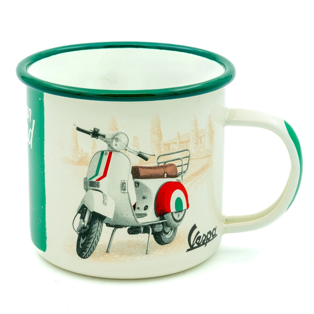 Emaille mok Vespa the Italian legend | Nostalgic-Art