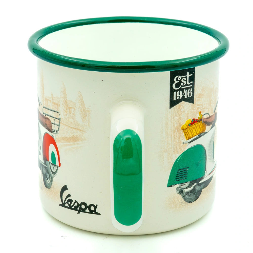 Emaille mok Vespa the Italian legend | Nostalgic-Art