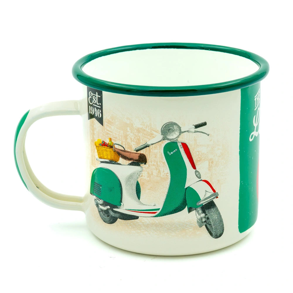 Emaille mok Vespa the Italian legend | Nostalgic-Art