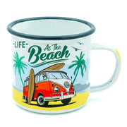 Emaille mok Volkswagen Bulli strand | Nostalgic-Art