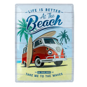 Metallschild Volkswagen Life Is Better At The Beach 30x40cm | Nostalgic-Art