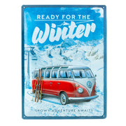 Metallschild Volkswagen Ready For The Winter 30x40cm | Nostalgic-Art