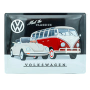Metallschild Volkswagen Meet The Classics 30x40cm | Nostalgic-Art