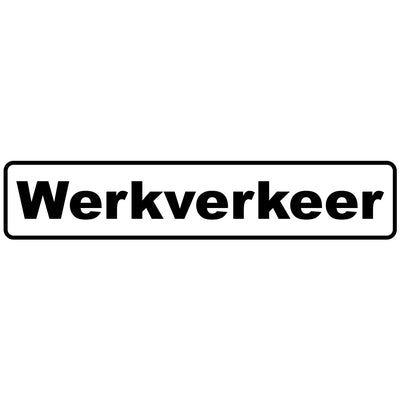 Werkverkeer Sticker