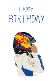 Verjaardagskaart Carlos Sainz 10x15cm | CardWonders