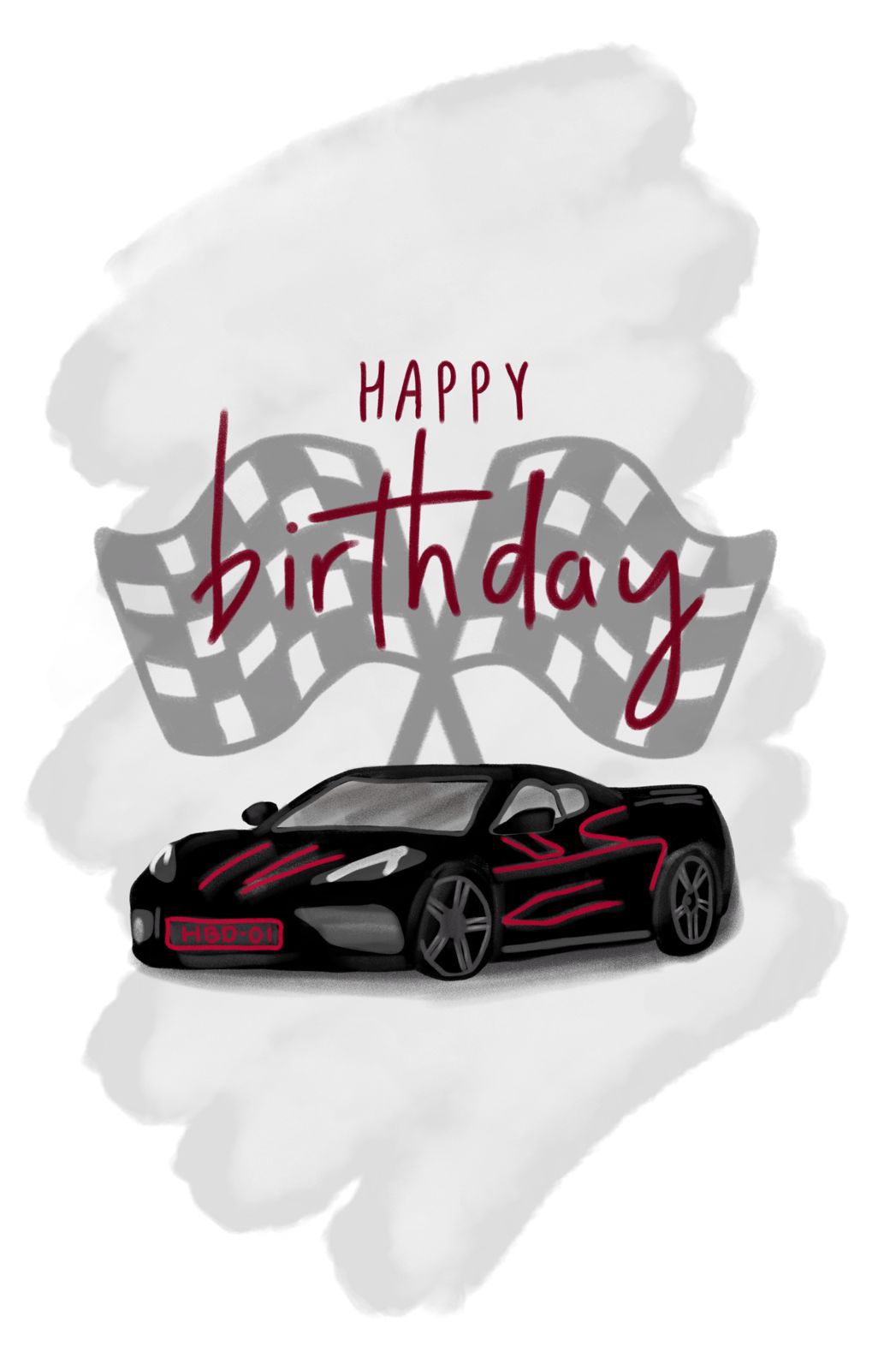 Verjaardagskaart Corvette C8 10x15cm | CardWonders