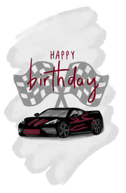 Verjaardagskaart Corvette C8 10x15cm | CardWonders
