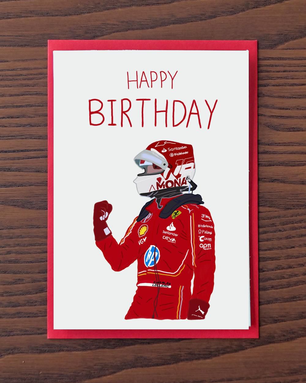 Verjaardagskaart Charles Leclerc 10x15cm | CardWonders