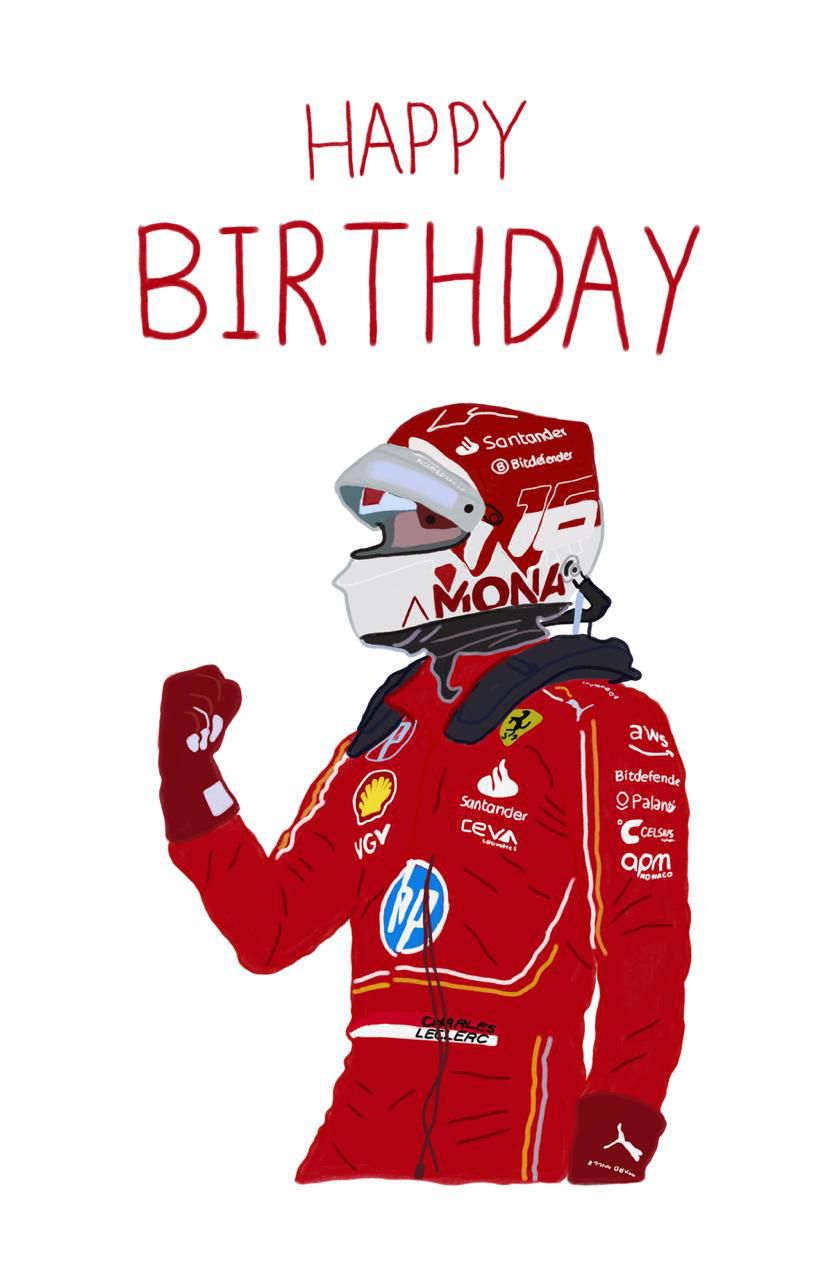Verjaardagskaart Charles Leclerc 10x15cm | CardWonders
