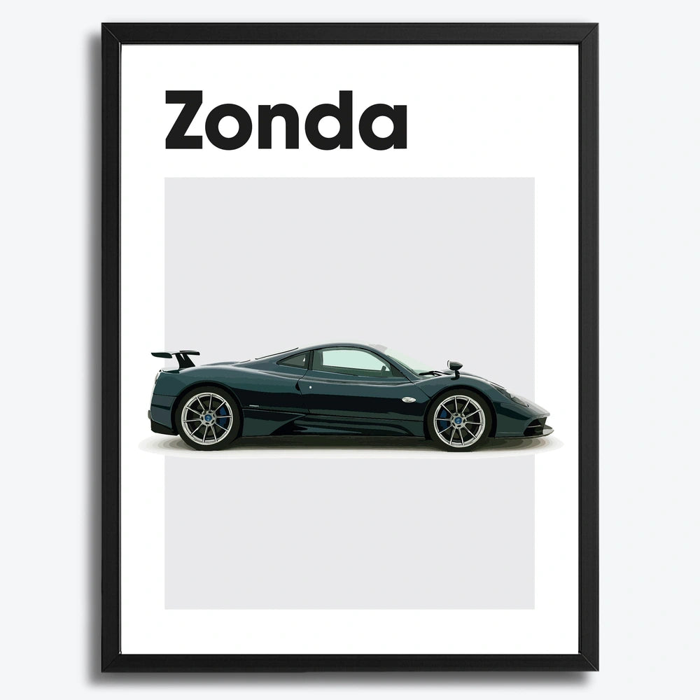 Pagani Zonda Auto Poster