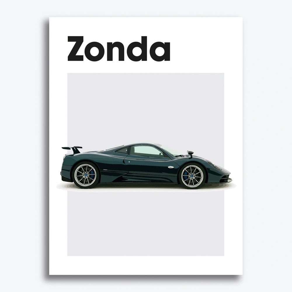 Pagani Zonda Auto Poster
