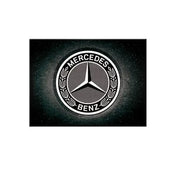 Magneet Mercedes-Benz Logo Zwart | Nostalgic-Art
