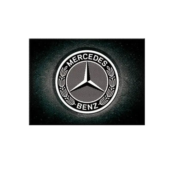 Magneet Mercedes-Benz Logo Zwart | Nostalgic-Art