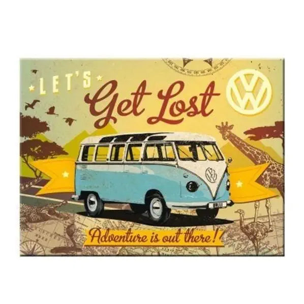 Magneet Volkswagen Bulli Let's Get Lost | Nostalgic-Art