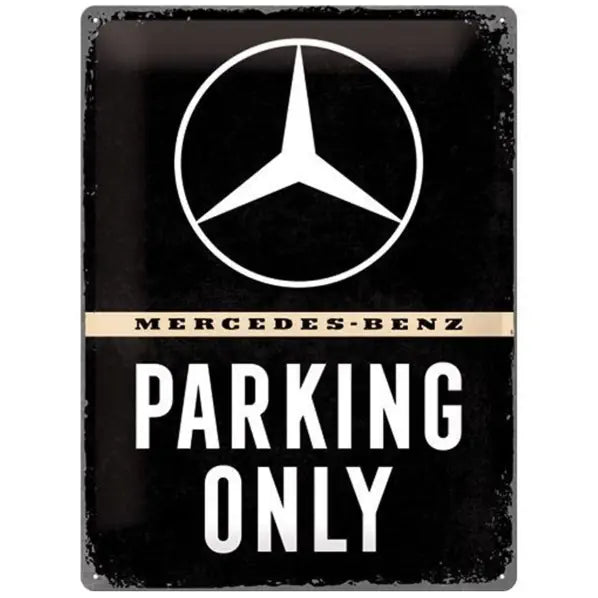 Metalen wandbord Mercedes-Benz Parking Only 30x40cm | Nostalgic-Art